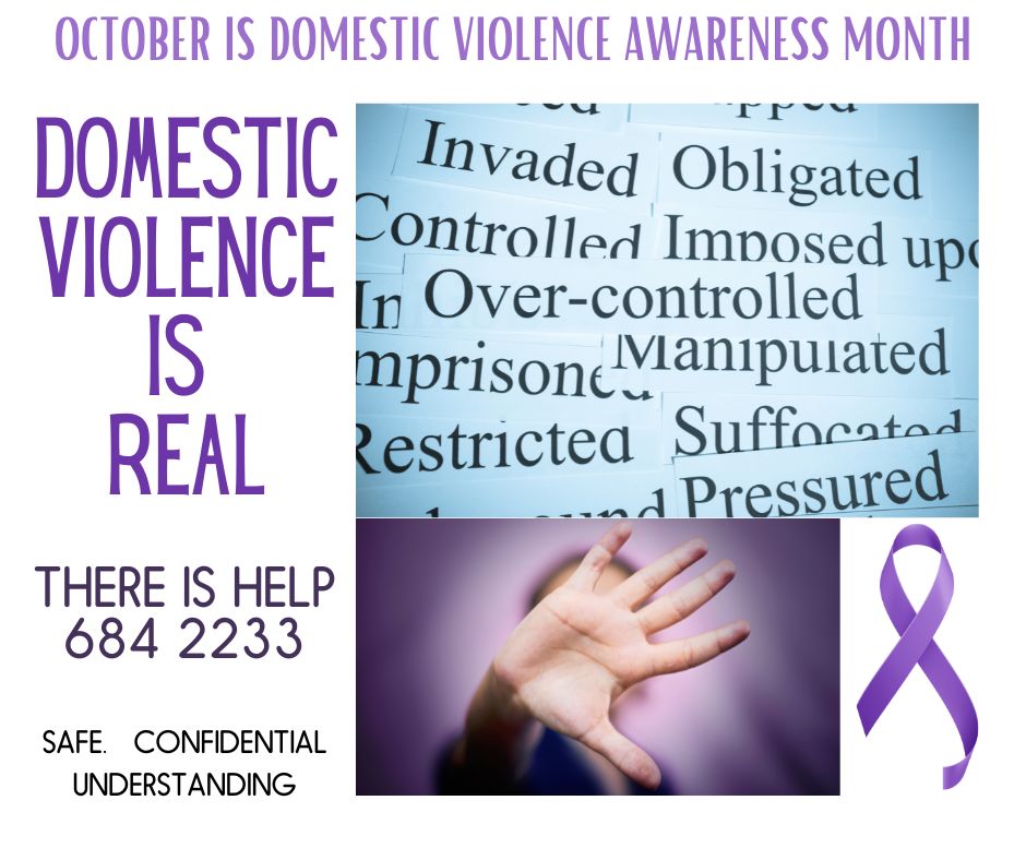 Text about Domestic Violence Awareness month