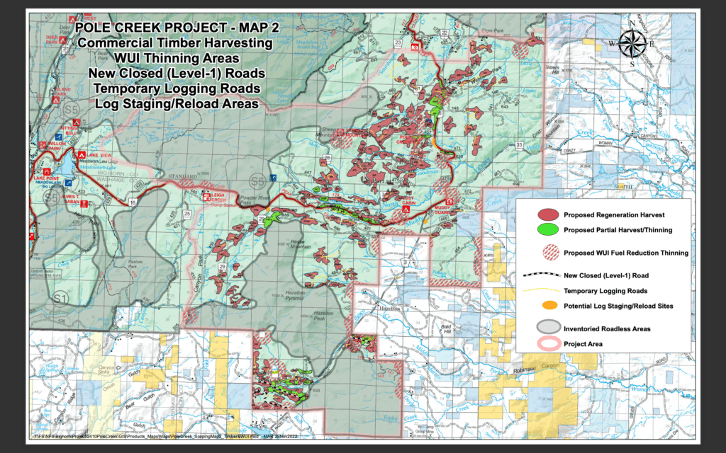 A Map of Pole Creek Project in Color One