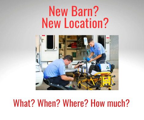 Barn and Location Poster With Machinery