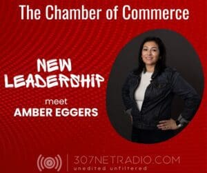 Amber Eggers, the new leader of the Chamber of Commerce.